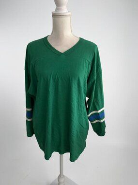 DAYDREAMER Green Blue Raglan Long sleeve Top Size S/M